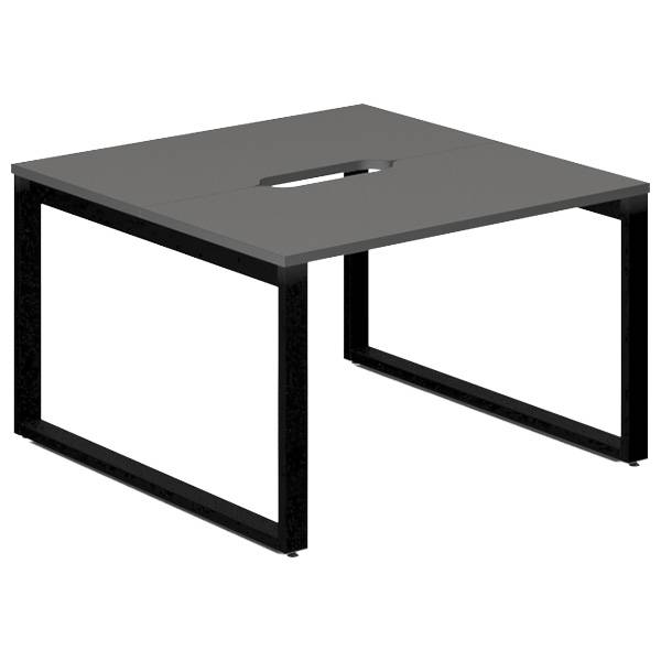 Studiebord startmodul 120x60cm i antracit med sort stel