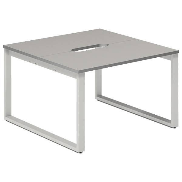 Studiebord startmodul 120x60cm i lys grå med alugråt stel