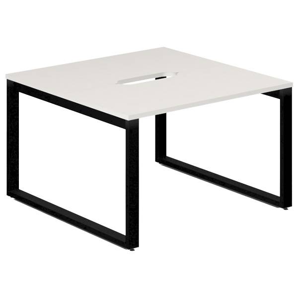 Studiebord startmodul 120x60cm i hvid med sort stel