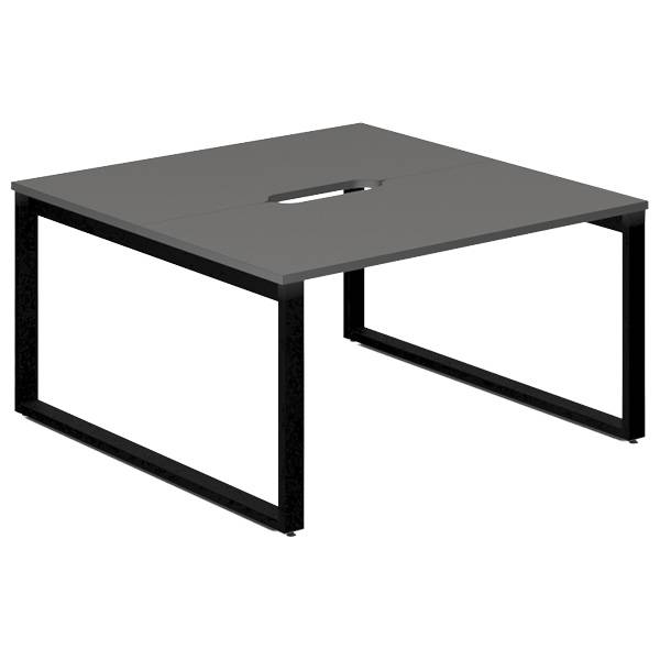 Studiebord startmodul 140x70cm i antracit med sort stel