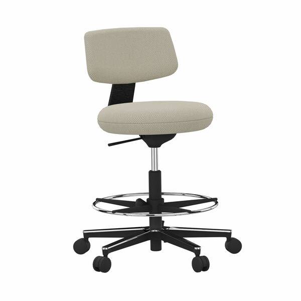 Savo 360H Black Ash kontorstol med fodring beige