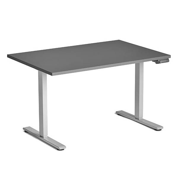 Ekoflex 2.0 h&aelig;ve-s&aelig;nkebord 120x80cm i antracit med alugr&aring;t stel 