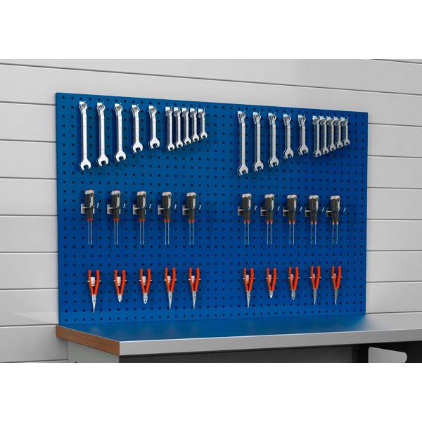 V&aelig;rkt&oslash;jstavle perforeret plade 950x1500mm bl&aring;