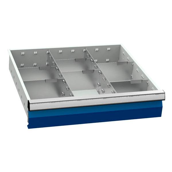 Skuffeindretning D 530x500mm h&oslash;jde 100mm gr&aring;