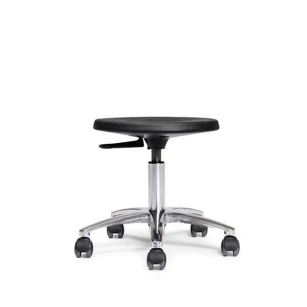 Arbejdsstol All-round 350-470 med hjul og krom hjulkryds