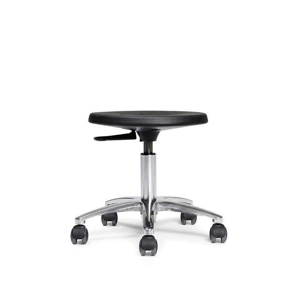 Arbejdsstol All-round 350-470 med hjul og krom hjulkryds