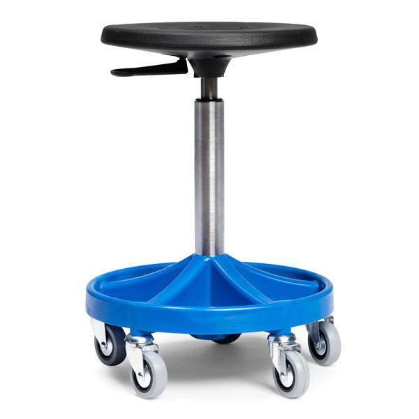 All-round mont&oslash;rstol h&oslash;j med let rullende hjul og bl&aring;t understel