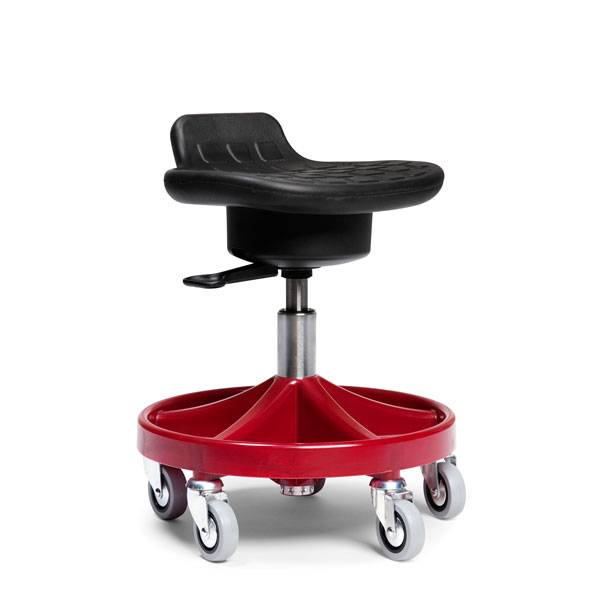 All-round V-matic mont&oslash;rstol lav med let rullende hjul og r&oslash;dt understel