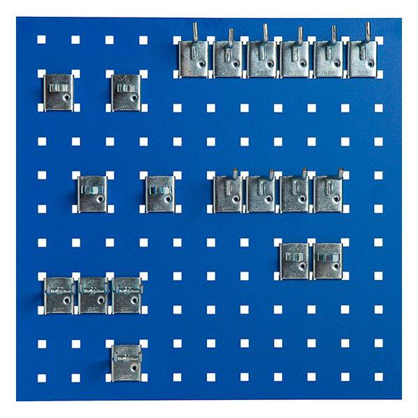 Krogs&aelig;t med 20 kroge til perforerede v&aelig;rkt&oslash;jstavler 