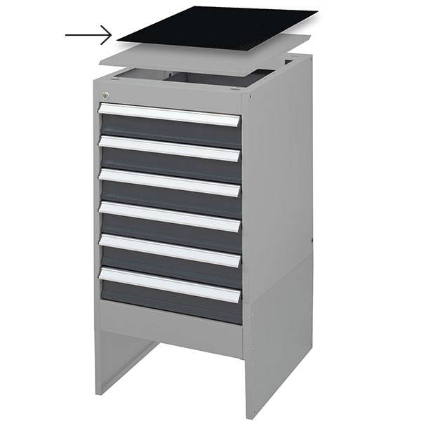 Gummim&aring;tte til skuffesektion 535x665mm sort