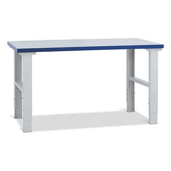 Filebænk med lys grå laminat bordplade 1500x800 mm
