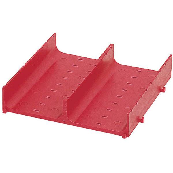 Plasttrau til skuffesektioner 150x150mm med 2 r&aelig;kker, r&oslash;d