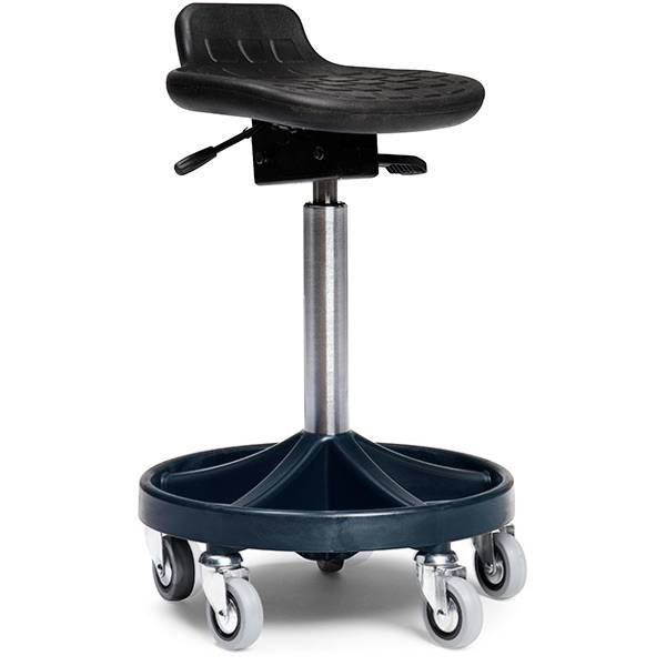 All-round Comfort mont&oslash;rstol h&oslash;j med let rullende hjul og sort understel