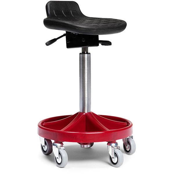 All-round Comfort mont&oslash;rstol h&oslash;j med let rullende hjul og r&oslash;dt understel