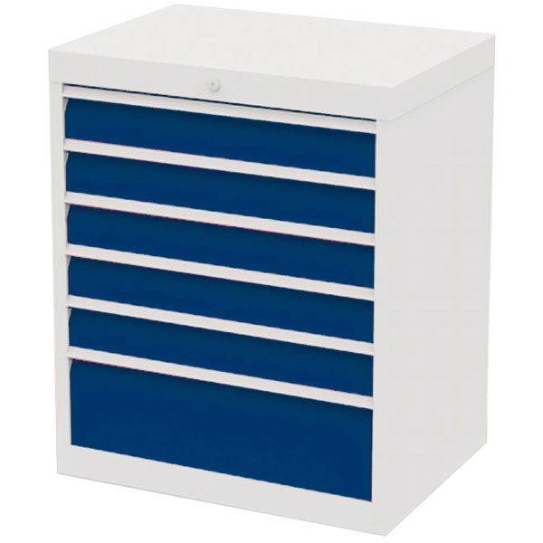 V&aelig;rksted skuffesektion 819x680x500mm  med 6 skuffer