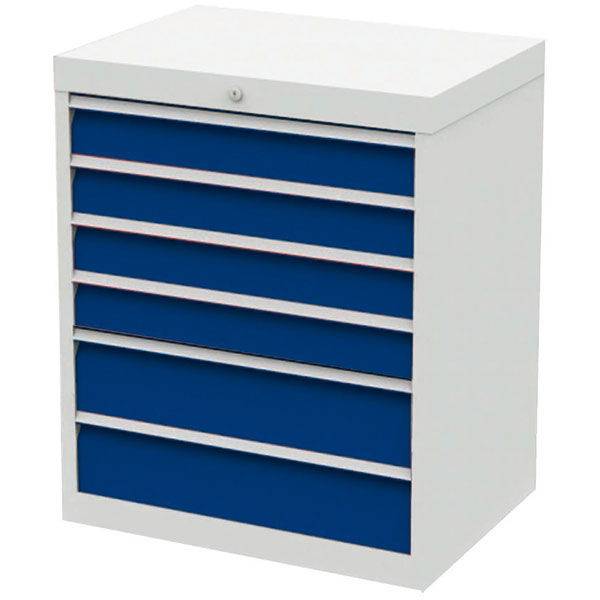 V&aelig;rksted skuffesektion 819x680x500mm 6 skuffer