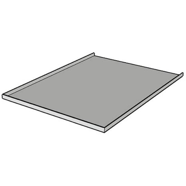 Topplade i st&aring;l til skuffesektion 680x500mm, lys gr&aring; 