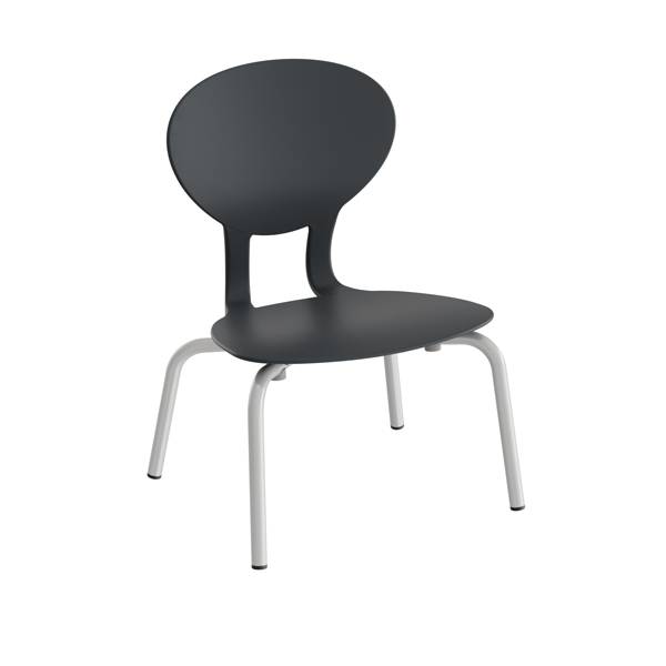 Rocka 3071S elevstol med sort s&aelig;de med alugr&aring;t stel 