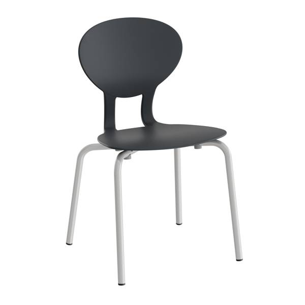 Rocka 3071S elevstol med sort s&aelig;de og alugr&aring;t stel 