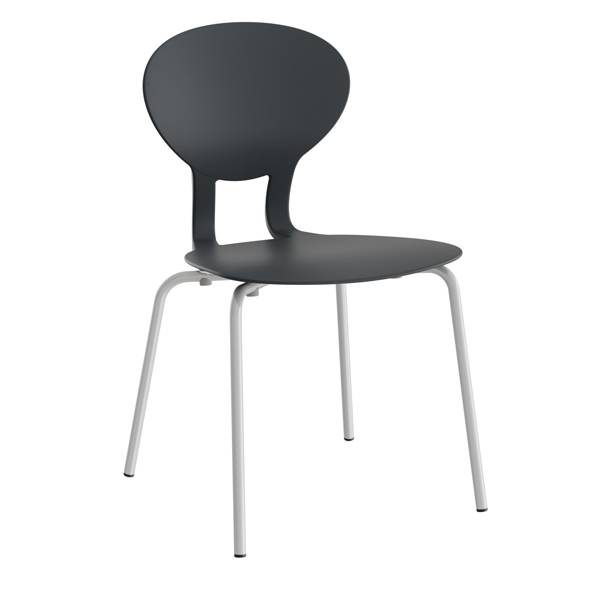 Rocka 3071L elevstol med sort sæde og alugråt stel 