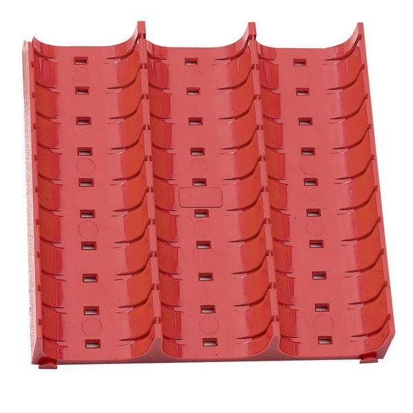 Plast skuffeindretning 3 baner til v&aelig;rkstedsskuffer 27x150x150mm 