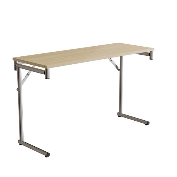 Klapbord Silhuett 120x45cm med birk HPL bordplade, krom stel