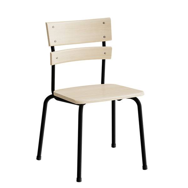 Classic 151 elevstol i massiv birk med sort stel