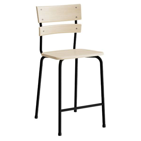 Classic 156 elevstol i massiv birk og fodst&oslash;tte med sort stel 