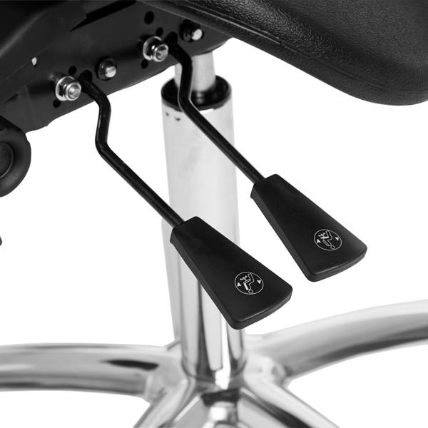 Sadelstol Stingray Comfort model 2501 lav model med Sort PU-Skum sæde
