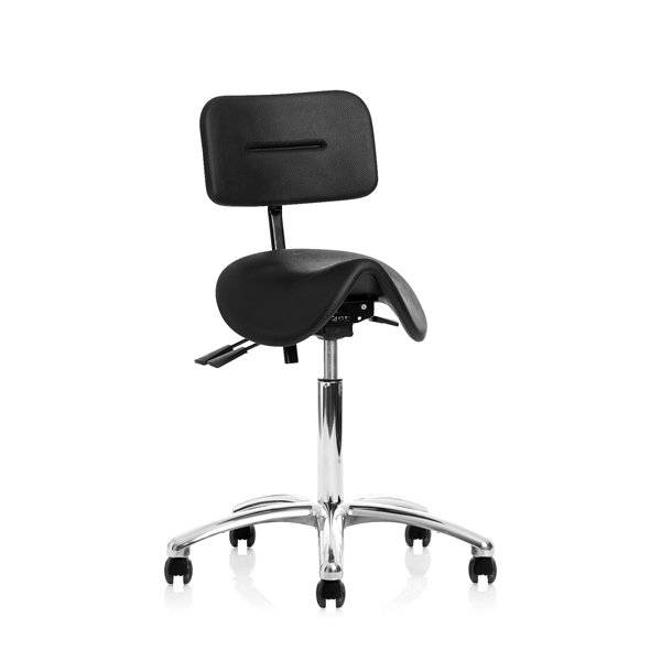 Sadelstol Stingray Comfort model 3502 medium h&oslash;j med sort PU-Skum s&aelig;de