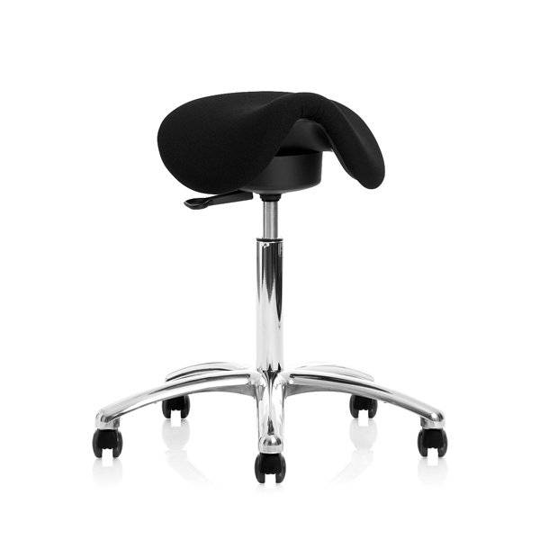 Sadelstol Stingray V-matic model 35011 medium h&oslash;j med sort stof