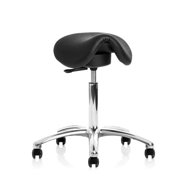 Sadelstol Stingray V-matic model 35014 medium h&oslash;j med sort PU-Skum