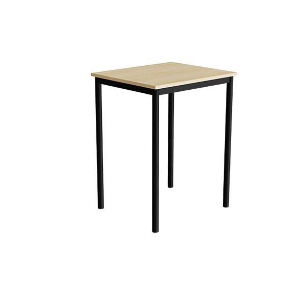 Office skrivebord 70x60cmm højde 90cm birk laminat, sort stel