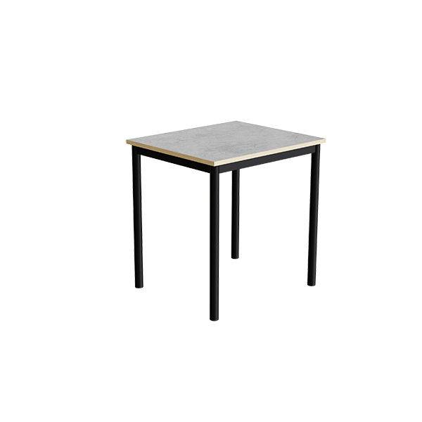 Office skrivebord 70x60cmm h&oslash;jde 72cm lys gr&aring; linoleum, sort stel