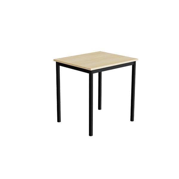 Office skrivebord 70x60cmm højde 72cm lyddæmpende birk laminat, sort stel