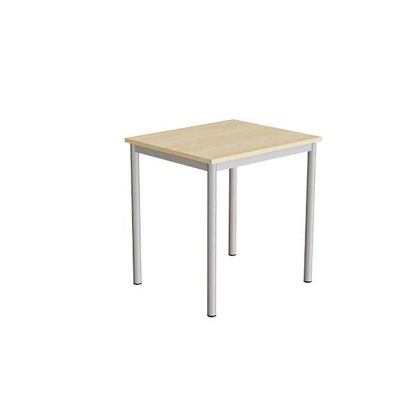 Office skrivebord 70x60cmm h&oslash;jde 72cm lydd&aelig;mpende birk laminat, alugr&aring;t stel