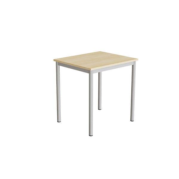 Office skrivebord 70x60cmm h&oslash;jde 72cm lydd&aelig;mpende birk laminat, alugr&aring;t stel