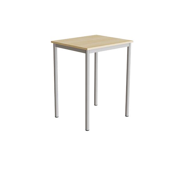 Office skrivebord 70x60cmm højde 90cm lyddæmpende birk laminat, alugråt stel