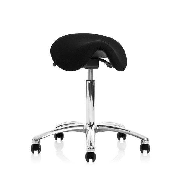 Sadelstol Legolas model 35011 medium h&oslash;j med sort kunstskind