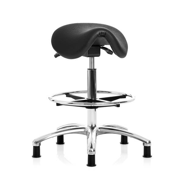 Sadelstol Legolas model 45154 h&oslash;j model med sort kunstskind