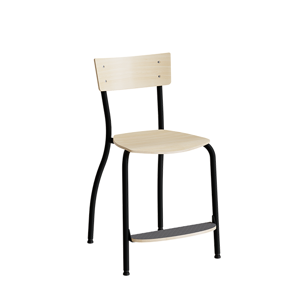 Strong 250 elevstol i birk laminat med sort stel