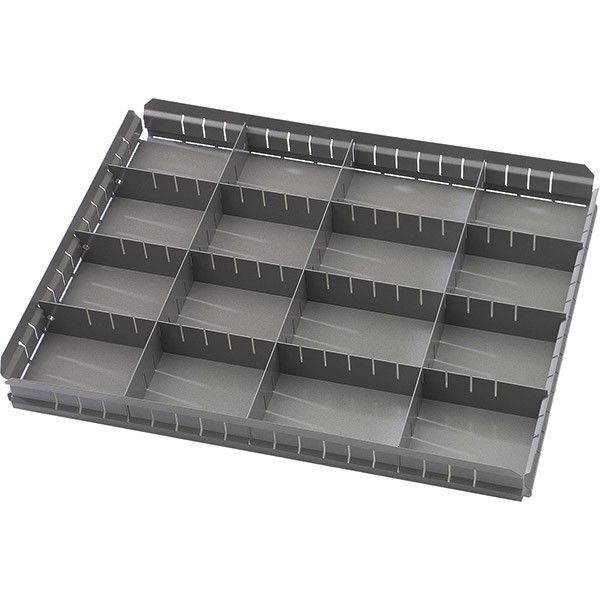 Skuffeindretning i metal til GBP v&aelig;rkstedsvogne 90x347x415mm 