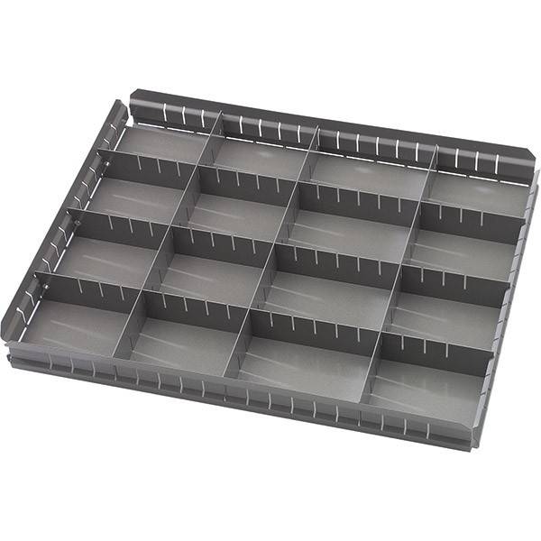 Skuffeindretning i metal til GBP v&aelig;rkstedsvogne 90x347x415mm 