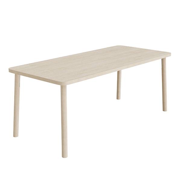 Add Wood bord 180x80cm h&oslash;jde 72cm med hvidpigmenteret eg
