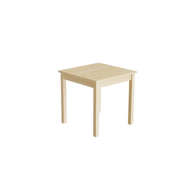 Elevbord 60x60cm i birk laminat med massive birk ben, h&oslash;jde 60cm