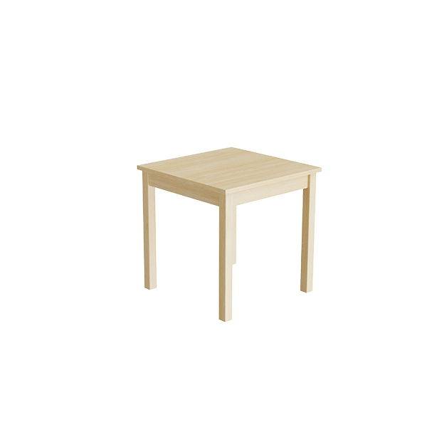 Elevbord 60x60cm i birk laminat med massive birk ben, h&oslash;jde 60cm