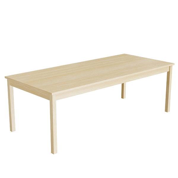 Elevbord 180x80cm i birk laminat med massive birk ben, h&oslash;jde 60cm