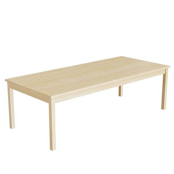 Elevbord 180x80cm i birk laminat med massive birk ben, h&oslash;jde 55cm