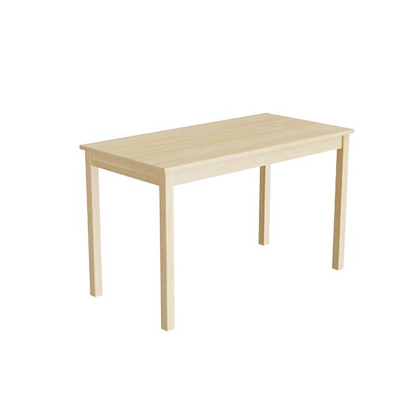 Elevbord 120x60cm i lydd&aelig;mpende birk laminat med massive birk ben, h&oslash;jde 72cm 