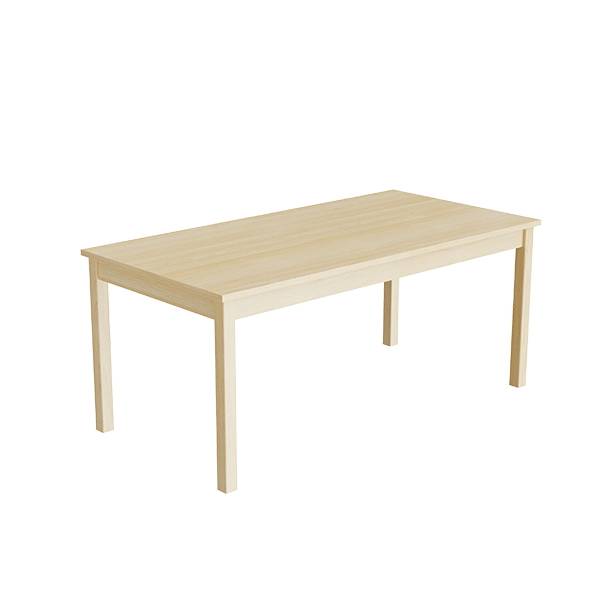 Elevbord 140x70cm i lydd&aelig;mpende birk laminat med massive birk ben, h&oslash;jde 60cm